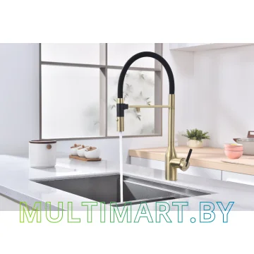 Смеситель Paulmark Magneto One Ma213188-SBG (светлое брашированное золото) картинка 3